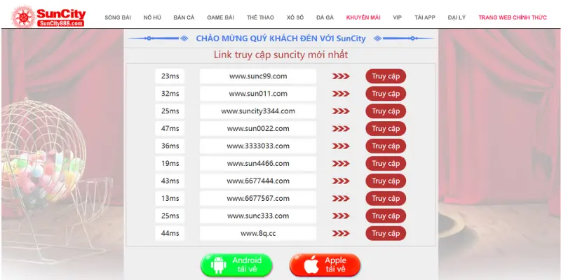 SunCity link - link SunCity - đăng nhập SunCity mới nhất
